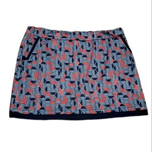 EP New York Blue and Orange Geometrical Golf Skort NWT